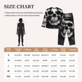 thumbnail image 3 of Rateoe Black White Hat Skull Pattern Womens Pajamas Set Long Sleeve Sleepwear Button Down Nightwear Soft Cotton Pj Lounge Sets, 3 of 9