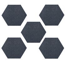 Furnish My Place Modern Plush Solid Petrol Blue Color Rug - Pets and Kids Friendly Rug, Indoor/Outdoor Mat, Area Rugs Great for Kids, Pets, Event, Living Room, Made in USA, 2' Hexagon - Set of 5