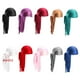 thumbnail image 2 of Muñecas hombres mujeres seda Durag elástico turbante hiyab Bandana quimio gorra Pre-atada Headwrap moda cáncer cabeza bufanda ajustable sombrero pirata/Multicolor, 2 of 4