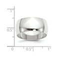 thumbnail image 2 of Auriga Fine Jewelry 10K White Gold 10mm Half Round Wedding Band for Women Size- 14, 2 of 5
