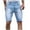 Light Blue, variant on WREESH Men's Slim Denim Shorts Stretchy Jeans Shorts Chino Short Pants Summer Casual Short Jeans Black
