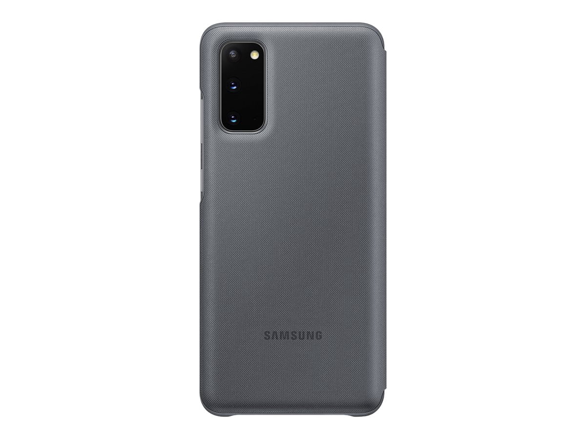 Samsung LED Wallet Cover EF-NG980 - Flip cover for cell phone - gray - for Galaxy S20, S20 5G