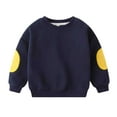 thumbnail image 2 of NAISIBABY Sweatshirt for Boys, Pullover Cotton Long Sleeve Crewneck Kids Casual Fall Hoodie Navy 3T, 2 of 6