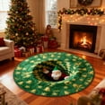 thumbnail image 2 of Christmas 3D Rug with Santa Optical Illusion, Round Holiday Decorative Floor Mat, Festive Quilted Rug for Home Parties, 2 of 4