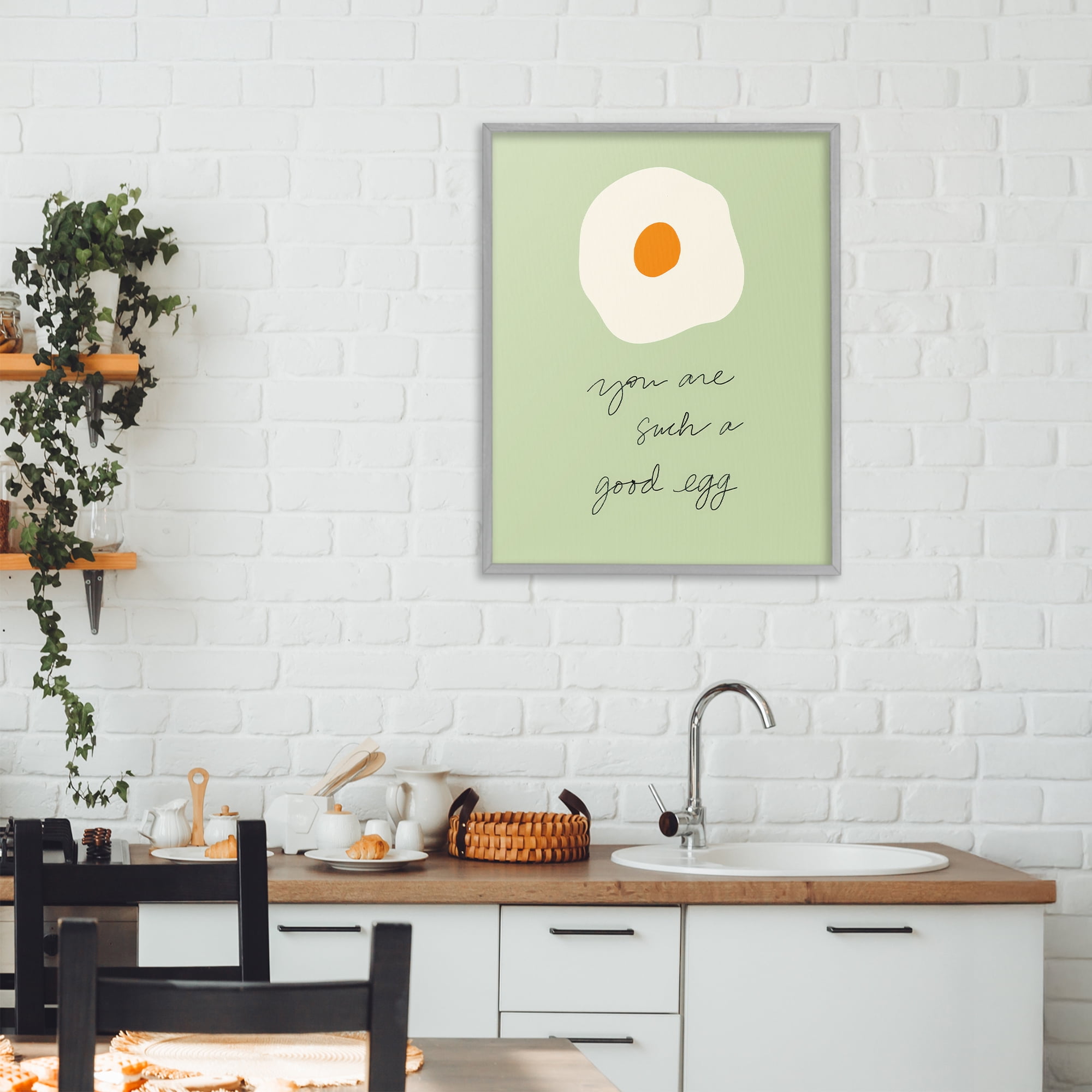 Stupell Industries You Are A Good Egg Gray Framed Giclee Art, design by SD Graphics Studio
