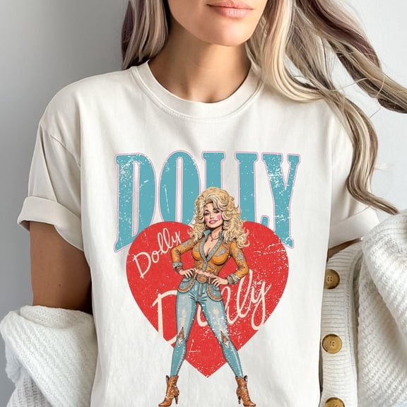 Dolly Retro Cowgirl Country Music Western Graphic T-Shirt