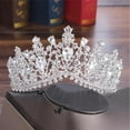 thumbnail image 2 of maskred Shining Wedding Tiaras Wide Application And Beautiful Creating Memorable Moments silver 1Set, 2 of 6