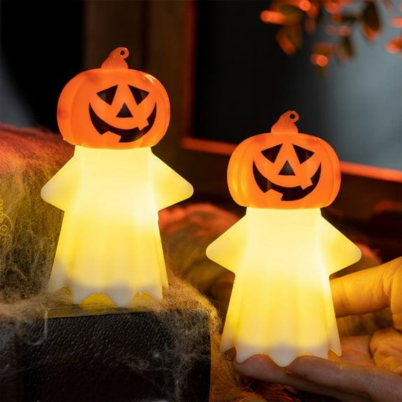 EUDIDV Halloween Decorative Lights Halloween Pumpkin Ghost Lantern Glowing Candle Night Light Halloween Decorations Party Scene Decoration
