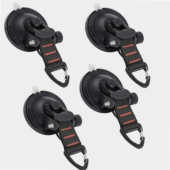 4Pcs Heavy Duty Suction Cups Hooks，Strong Suction Cups Hooks，Suction Cups Clips for Glass， Material Handling Sup Accessories Roof Top Tents for Trucks，Camper Shell Clamps，Van Tent