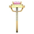 thumbnail image 3 of Halo Engagement Ring for Women - 2.07ct Simulated Pink Diamond in 14K Yellow Gold Promise Ring, 3 of 6