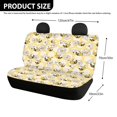 thumbnail image 4 of FUIALDOLG Honeycomb Pattern Design Rear Bench Seat Cover with Car SUV, Stretch Non-Slip Car Seat Covers(2 Pack), 4 of 7