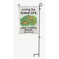 thumbnail image 4 of Printtoo White Living The Good Life Garden Summer CampingFlagCustom Personalized Camping Flags For Campers Double Sided CampsiteFlag, 4 of 4