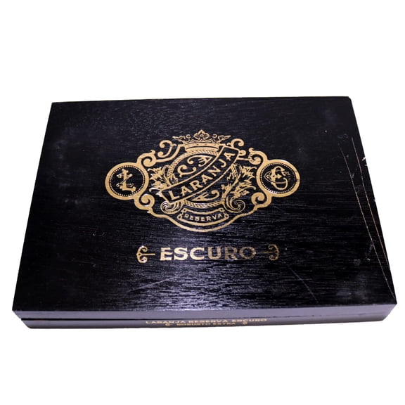 Laranja Robusto Extra Escuro Empty Wood Cigar Box 9.25" x 6.75" x 1.25"