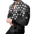 thumbnail image 3 of Camisas de moda con estampado floral en 3D para hombre, camisas de manga larga con solapa estampada, ropa informal vintage de calle con gráficos geniales, tops ajustados para hombre, 3 of 5