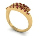thumbnail image 2 of 0.235 ctw Wedding Band for Women - 18K Yellow Gold Natural Garnet Stackable Eternity Ring, 2 of 6