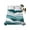 Teal Turquoise, variant on Sage Green Ombre Flat Sheet Only Twin Size, Soft Breathable Bed Top Sheets for Mattress, Modern Moire Geometric Abstract Luxury Bedding Flat Sheets for Home Hotel Bedroom Bed Protection