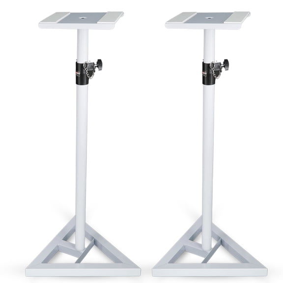 5 Core Speaker Stand 2Pc Heavy Duty Adjustable Telescoping Height 59.5" Triangle Base 100Lb Capacity