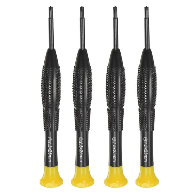 4uds Precisión Medio Tablero Destornillador 2,5mm Cruz Cabeza Giratoria Tapa Antideslizante Plástico Mango para Teléfono Reloj Lentes Electrónica Reparación