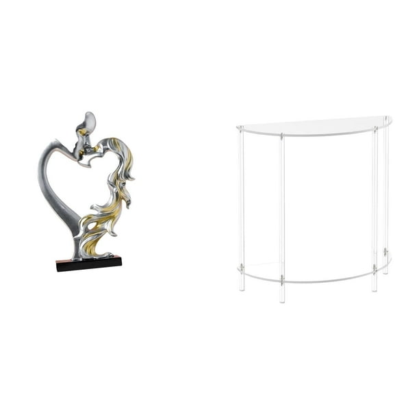 Figura De Pareja Romántica, Estatua Coleccionable, Adorno Para Dormitorio, Boda, Estantería, Armario, Decoración Del Hogar Con Mesa Auxiliar De Acrílico, Mesa Auxiliar, Mesita De Noche Para