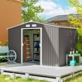 thumbnail image 2 of Outsunny 9.1'x 6.4' x 6.3' Garden Storage Shed w/ Steel Foundation Kit, 2 of 10