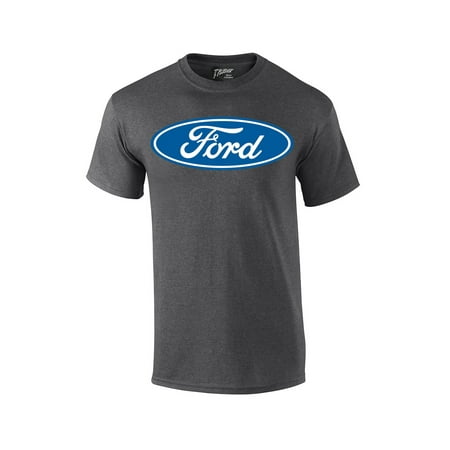 Ford T-shirt Blue Ford Logo Oval Design-heathergray-large