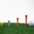 thumbnail image 2 of Naierhg 100Pcs/Set Golf Tees Reduce Friction Widely Applied Golf Accessories Mixed Color Plastic Golf Tees for Lawn, 2 of 8