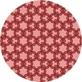 thumbnail image 1 of Ahgly Company Machine Washable Indoor Round Transitional Pastel Red Pink Area Rugs, 5' Round, 1 of 7