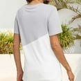thumbnail image 4 of cfhntfmh Womens Tops Trendy Summer Color Block Crewneck Casual Shirts Comfy Womens Blouse Tees S-2xl, 4 of 4