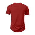 thumbnail image 4 of ADSSDQ Mens Quick Dry V Neck T-Shirts Workout Soft Short Sleeve Moisture Wicking Running Athletic Gym Casual Tee Tops Red L, 4 of 5