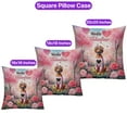 thumbnail image 3 of Hello Valentine’s Day Rhodesian Ridgeback Flower Crown Romantic Pink Floral Pillowcase Double Sided Ridgebacks Dog Lover Gifts Pillow Case Covers - 00031, 3 of 3