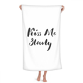 thumbnail image 1 of Kiss Me Slowly Quote Handwrite Hand Towel Bath Facecloth Soft Cotton Washcloth, 1 of 4