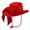 Red, variant on RUINIXCW Hot Pink Cowgirl Hat Back with Large Bow Pink Cowboy Hat for Women Felt Western Hat Wide Brim Rolled Up Birthday Party Costume Cosplay Accessories