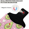 thumbnail image 3 of Haosy Avocado and Heart Golf Mallet Putter Cover Strong Magnetic Leather Golf Club Headcover Closure, 3 of 7