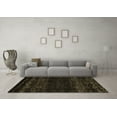 thumbnail image 3 of Ahgly Company Indoor Round Abstract Brown Modern Area Rugs, 6' Round, 3 of 4