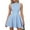 Light Blue, variant on CIENVNSTG Short Sleeve Mini Dress for Women 2025 Fall Crewneck Knit Pleated A Line Soft Casual Short Party Dresses White S