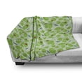 thumbnail image 3 of Leaves Soft Flannel Fleece Throw Blanket, Natural Green Environment with Fresh Leaves Ladybugs and Dragonflies Print, Cozy Plush for Indoor and Outdoor Use, 70" x 90", Green Multicolor, by Ambesonne, 3 of 6
