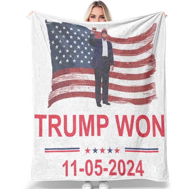 Manta suave de franela Trump, manta "Hace que Estados Unidos vuelva a ser grandioso", manta "Estoy de regreso", manta para sofá, dormitorio, manta cómoda para regalo de Navidad