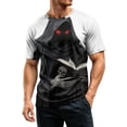 thumbnail image 5 of IAJDKMEK Men's Summer Graphic T-Shirt - Halloween Print Crewneck Tee for Men, Lightweight Breathable, Funny Casual Shirts for Daily & Costume Party,Light Gray XL, 5 of 7