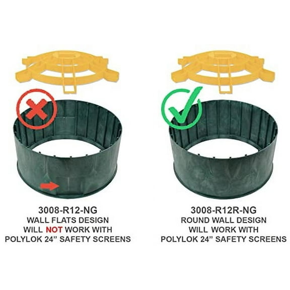 Polylok 24" x 12" Septic Tank Riser w/Wall Flats