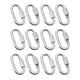 thumbnail image 1 of Paquete de 12 mosquetones resistentes de 5/32 pulgadas con eslabones rápidos en forma de D para equipos de acampada, senderismo y exteriores con bloqueo, 1 of 6