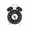 Black, variant on Avdolw Battery Operated Classic Round Alarm Clock, quiet running low light visible clear ring bedroom office compact wake up clock,Black