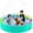 Green-Blue-Yellow-Red, variant on Niubia Foldable Deepening Water Spray Dog Pool, Outdoor Hard Plastic PVC Kids Water Spray Pad, 48 x 12 Inch, Four color splicing