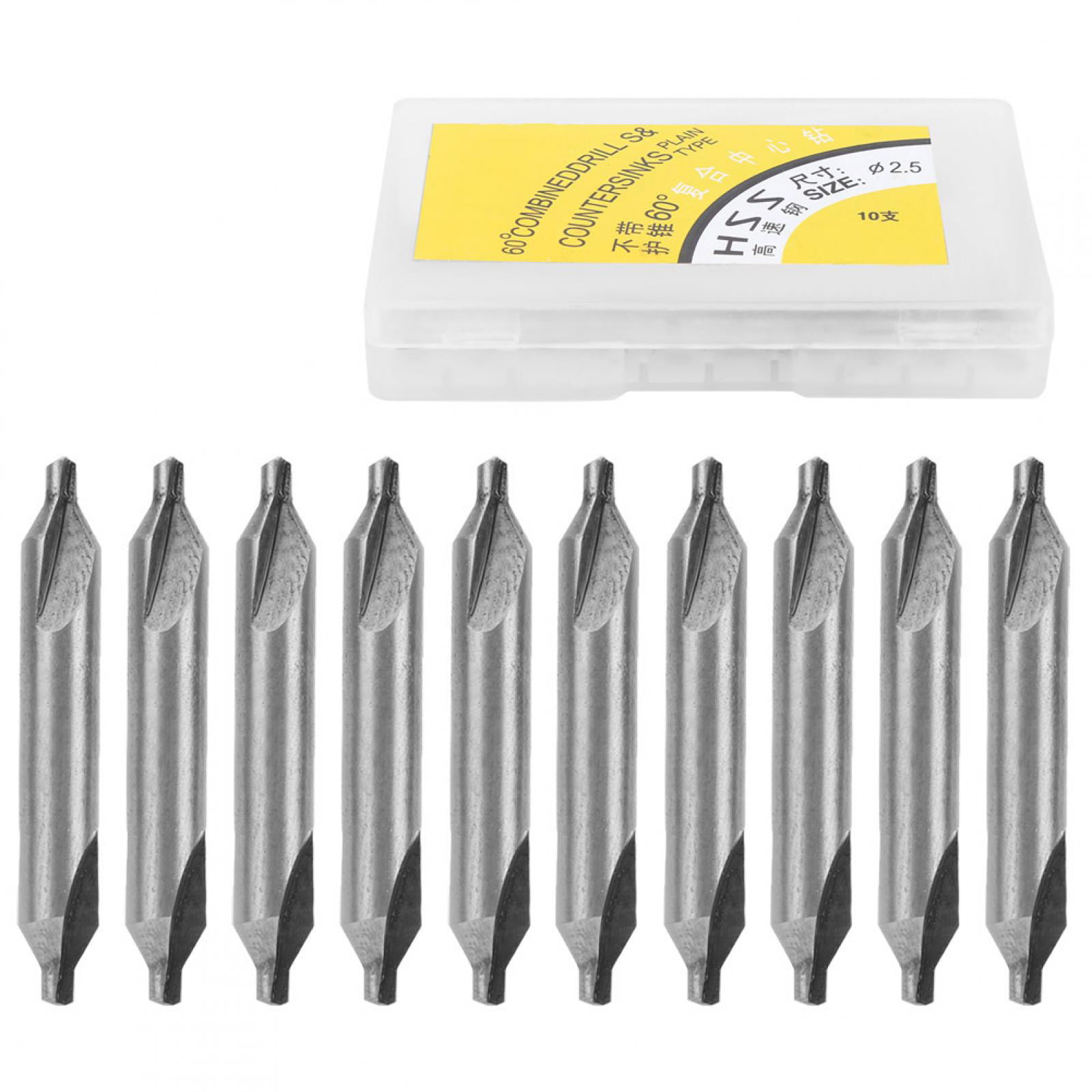 New Set of 10 #60 HSS Wire Gauge Twist Drill Bits For Metal Working & Drilling