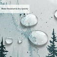 thumbnail image 3 of Grey Misty Forest Shower Curtain Nature Scene Shower Curtains for Bathroom with Mountains Trees, Cloth Fabric Bathroom Decor Set with Hooks Rustic Cabin Woodland Shower Curtain 72 X 72in Ombre Grey, 3 of 6