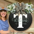 thumbnail image 1 of Clearance! Unique A Z Last Name Year Round Front Door Wreath With Bow 16, 1 of 4