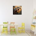 thumbnail image 3 of Stupell Industries Bohemian Angry Dinosaur Roaring Canvas Art, 17 x 17, by Creative Studio, 3 of 8