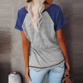 thumbnail image 5 of Gray L WIZUTIZ Summer Tops for Women 2024 Basic Pure Colour Cozy Style Blouse Crew Neck Flowy Short Sleeve Tops Cotton Soft Ladies Loose Fit Shirts Comfy Elegant Tshirts Trendy Solid Tshi, 5 of 6