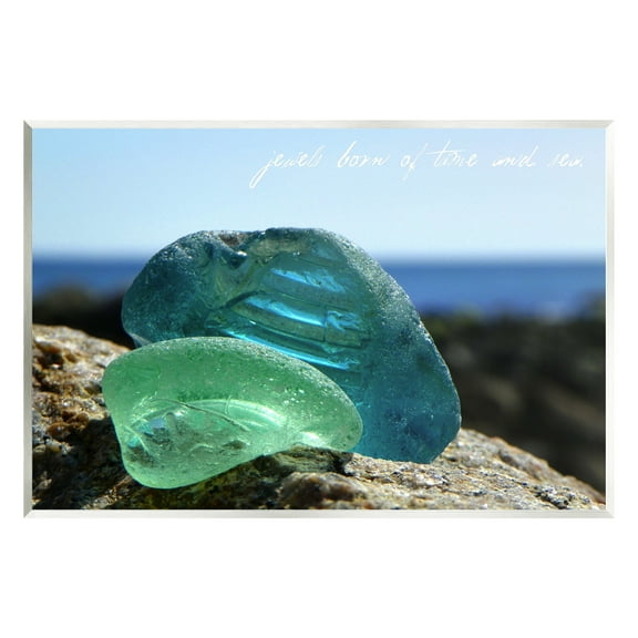 Stupell Industries Sea Glass Photography Phrase Typography Photography Unframed Art Print Wall Art, 15 x 10