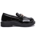 thumbnail image 3 of DADAWEN Girl's Dress Shoes Loafers Slip On Leather Flats Black School Shoes 10.5 Little Kid, 3 of 6