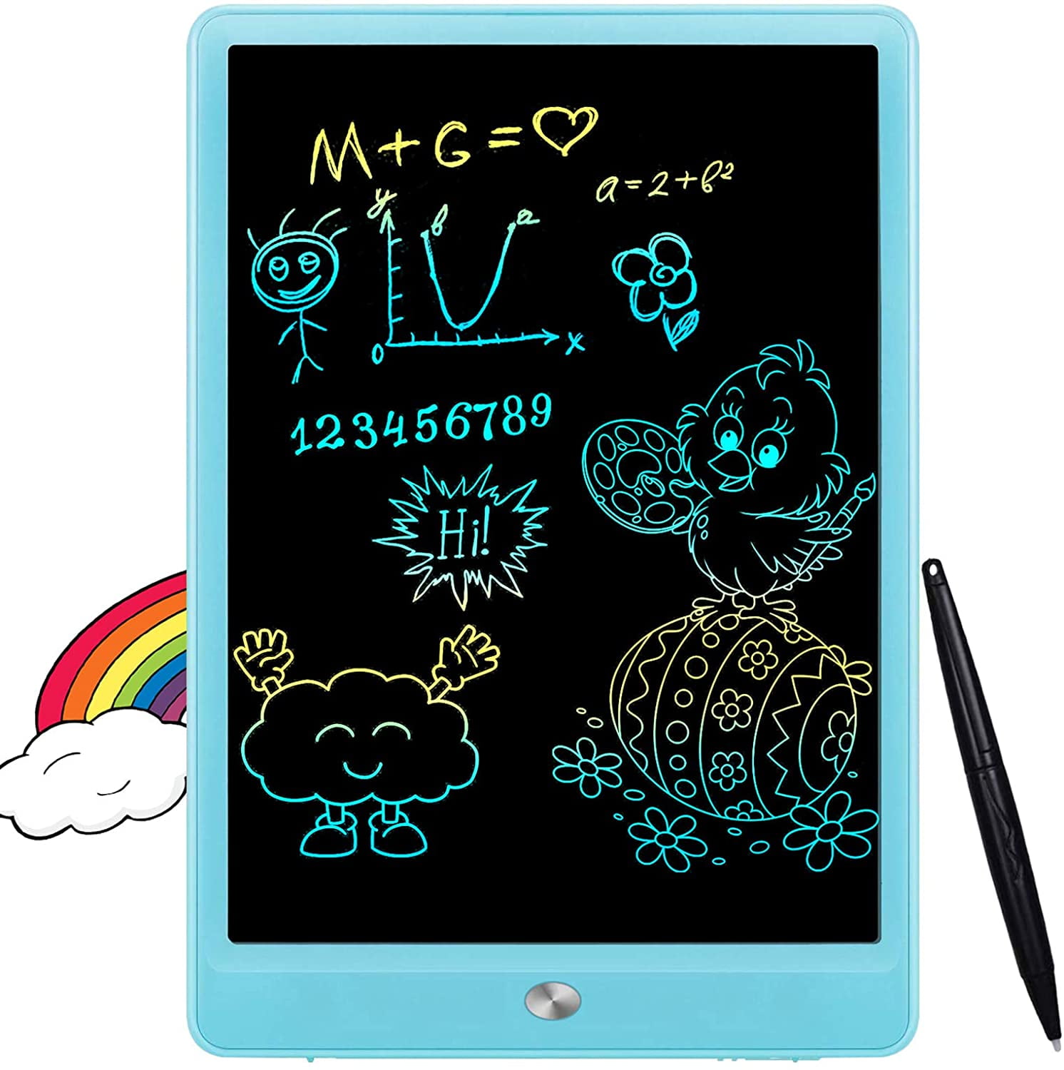 Doodle Board with Stylus and Digital Screen Lock,Fun Create Customize Kids Color Drawing pad 10inch LCD Writing Tablet with Colouful Handwriting Ideal Home Orange colouful School, 